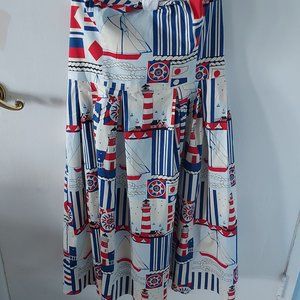 Strappy nautical-print sundress